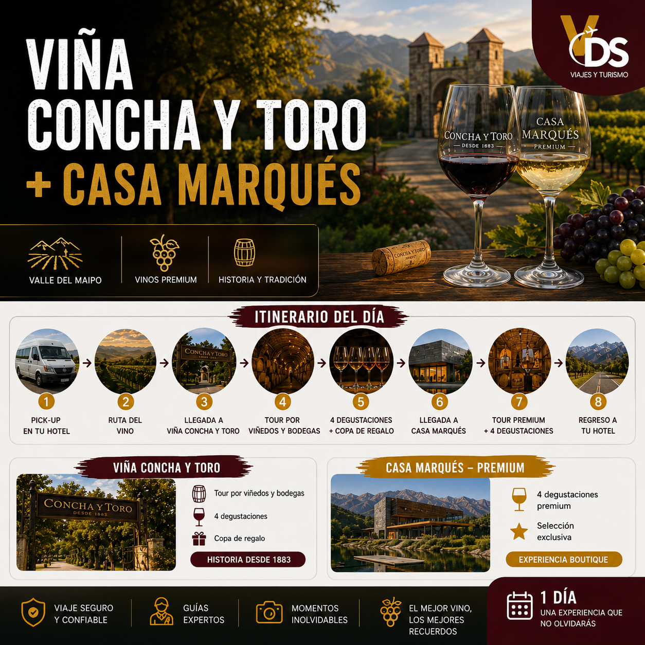 Flyer Viña Concha y Toro + Casa Marques